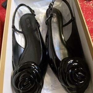 Michael Kors Black Women's Shoes with Floral Detail